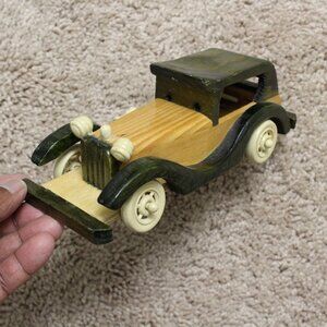 TOY CAR Wooden Handmade Green Color Perfect for Decorative Purposes